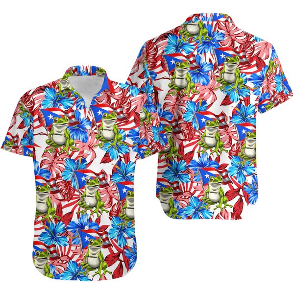 Puerto Rico Tropical Hawaiian Shirt, Puerto Rico 3D Hawaii Shirt-image