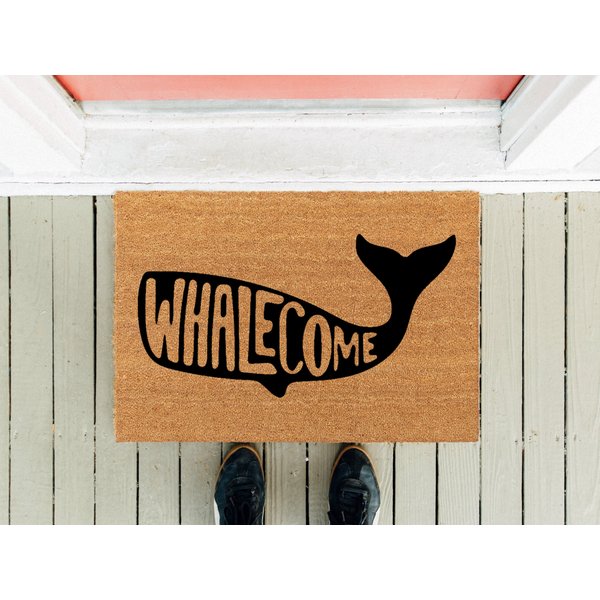 Whalecome Coir Door Mat, Funny Doormat, New Home Gift-image