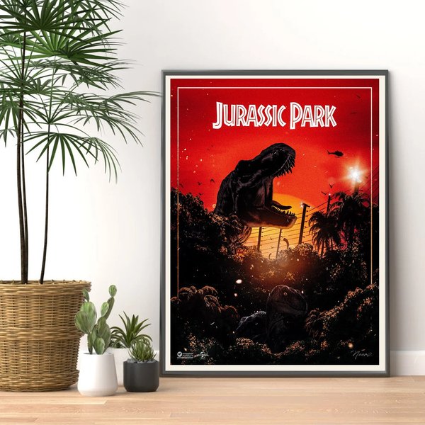 Jurassic Park Movie Poster Print, Canvas Wall Art, Room Decor-image