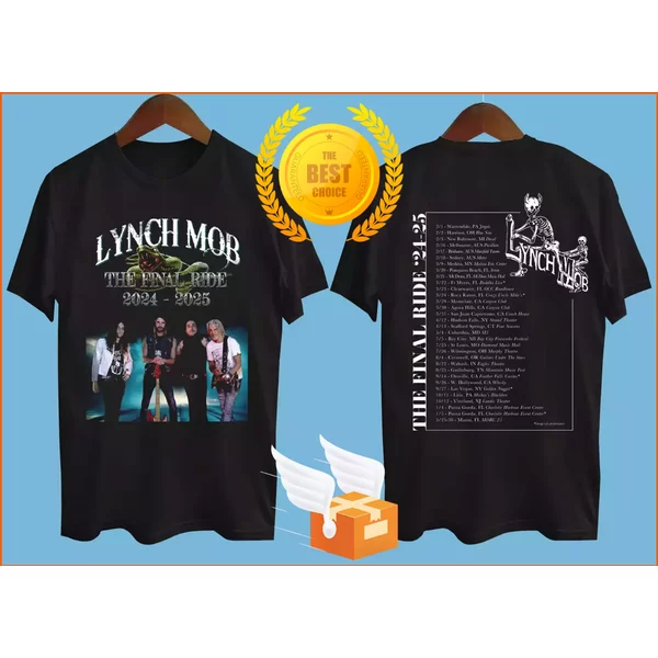 Lynch Mob The Final Ride 2024 2025 Tour Date T-Shirt Double Sides-image