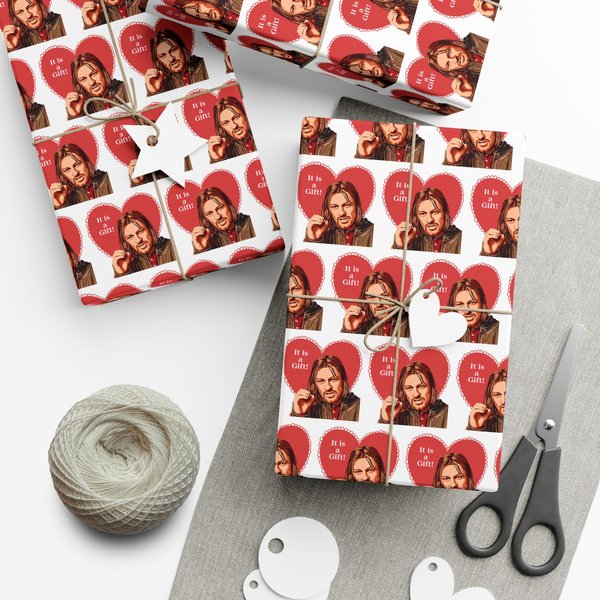 Valentines Day - Boromir It Is A Gift - Lotr - Gift Wrap Papers