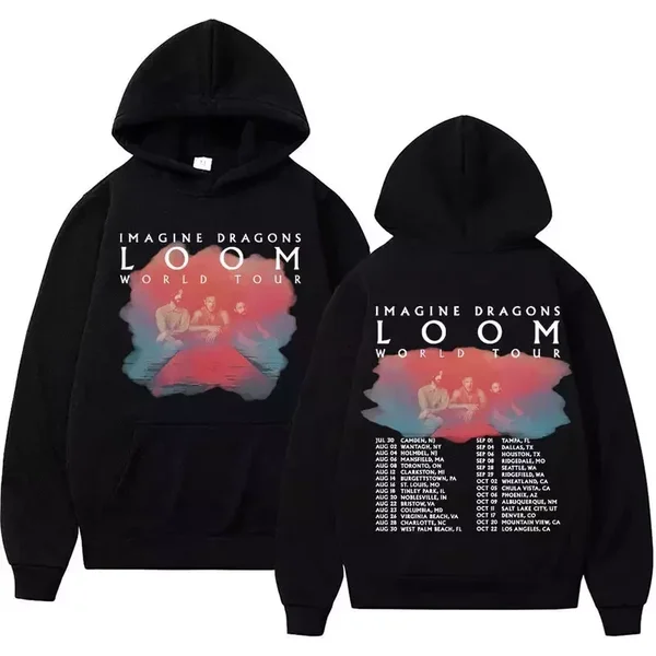 Hoodie Music Lover,imagine Dragons Band Loom Tour 2024 Album Hoodie