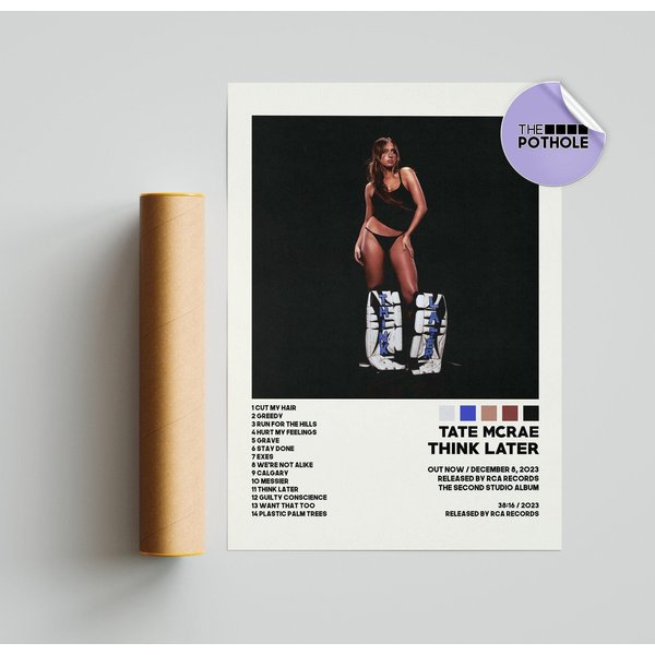 Tate Mcrae Posters / Think Later Poster / Album Cover Poster-image