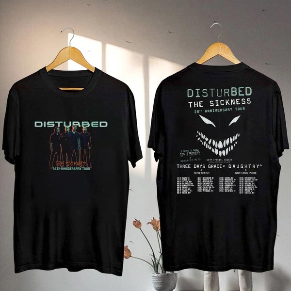 The Sickness 2025 Concert, Disturbed The Sickness 25Th Anniversary Tour 2025 Shirt-image
