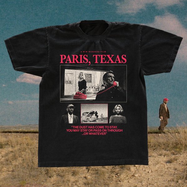 Paris Texas 1984 Movie Tee Shirt, Wim Wenders T-Shirt-image