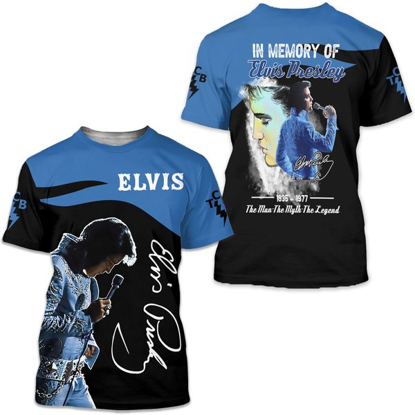 Elvis Presley T-Shirt Rock Music 3D Shirt-image