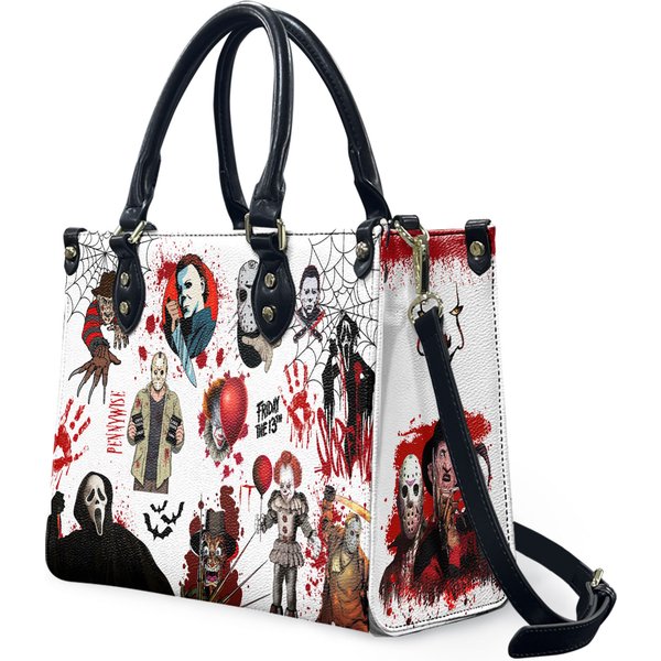 Horror Characters Leather Handbag, Horror Characters-image