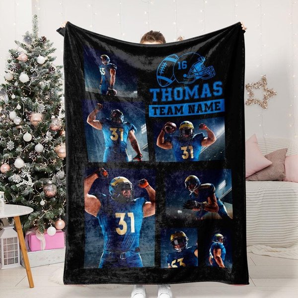 Football Stadium Custom Blanket, Personalized Football Blanket-image