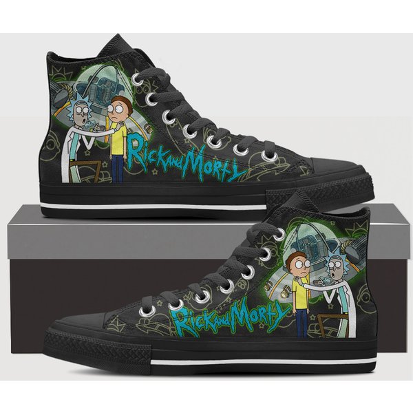 Rick And Rickandmorty Sneakers Men's High Top Sneakers-image