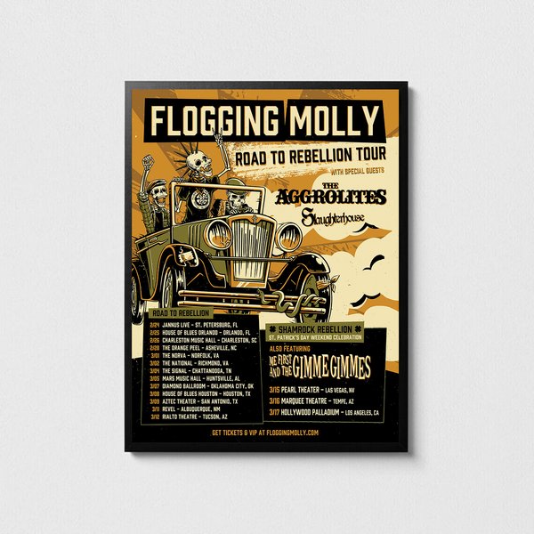 Flogging Molly Road To Rebellion Tour 2025 Poster-image