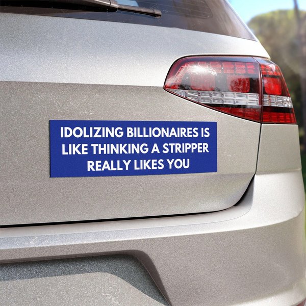Anti Oligarchy Car Magnet Anti-Maga Election Democrat Blue Wave-image