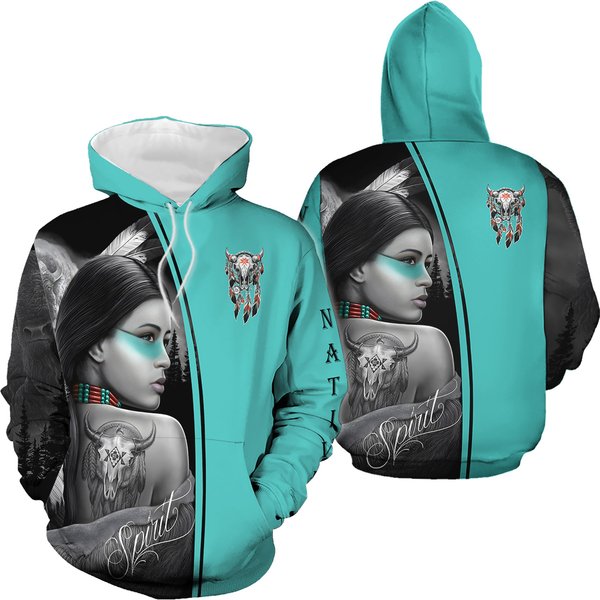 Native Women 3D Hoodie, Native American Style 3D Hoodie-image