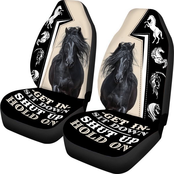 Running Horse Horse Seat Covers-image