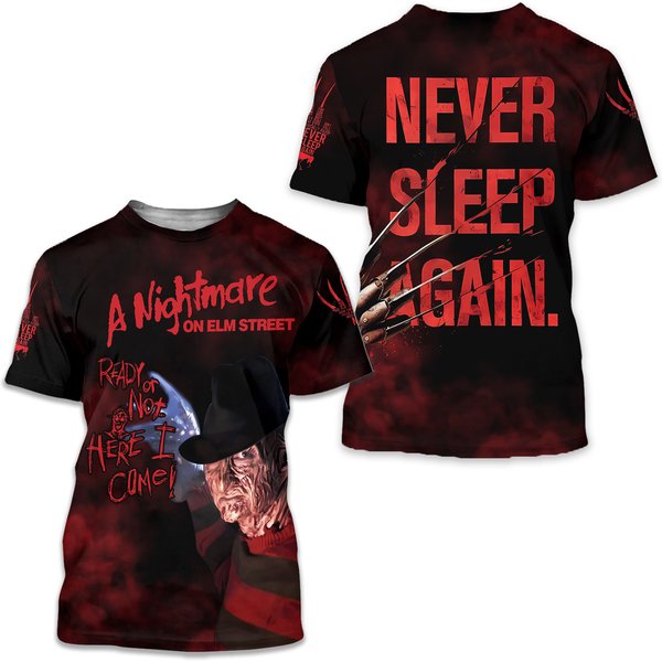 Halloween Freddy Krueger Never Sleep Again T-Shirt-image