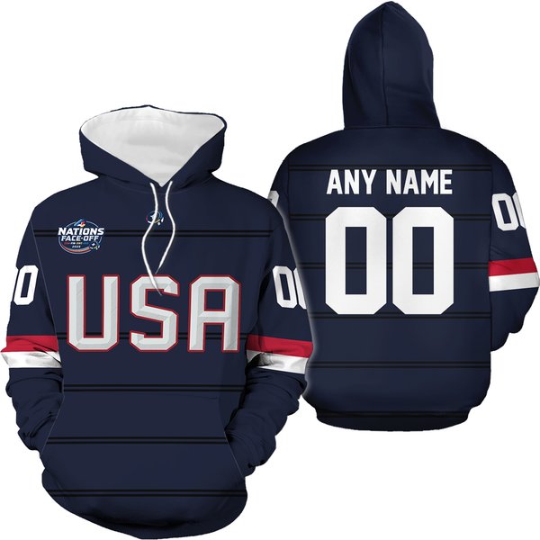 Usa Hockey Home 4 Nations Face-off 2025 Hoodie