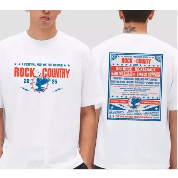 Rock The Country 2025 Lineup Fan Gifts Two Sides Classic T-Shirt-image