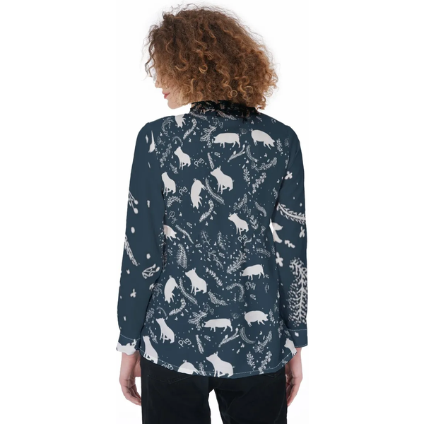 Pig Linen Shirt For Women - Perfect Gift For Pig Lovers