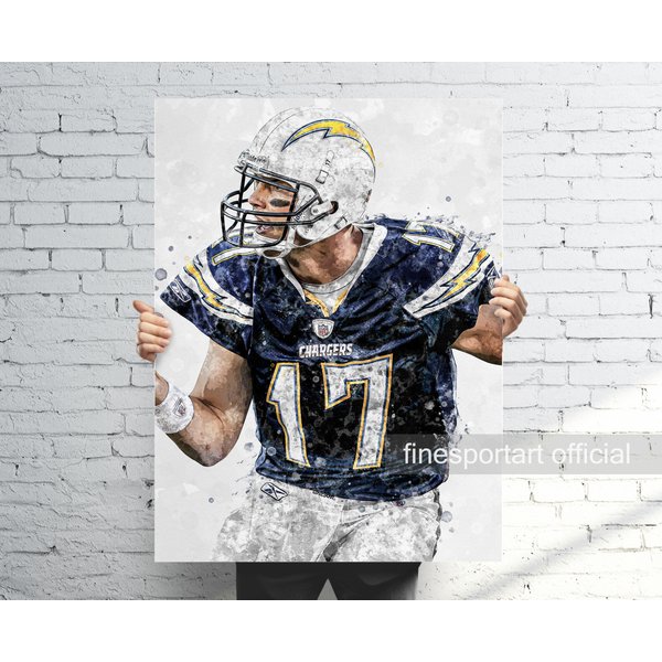 Philip Rivers San Diego Poster, Canvas, Football Print, Sports Wall Art-image