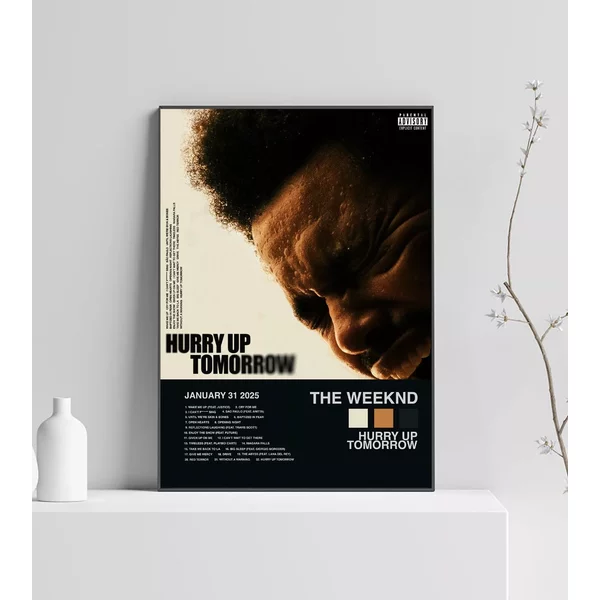 Weeknds Hurry Up Tomorrow Album Premium Music Poster | Artwork Tracklist-image