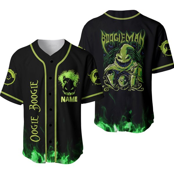 Custom Horror Halloween Baseball Jersey, 0Ogie Boogie Jersey Baseball Jersey-image