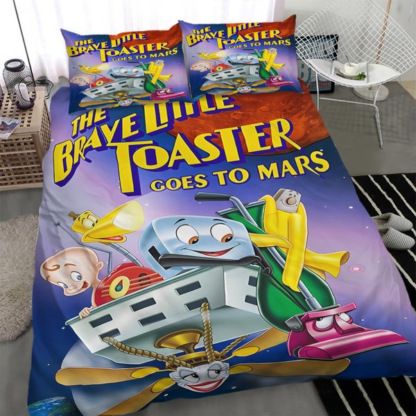 The Brave Little Toaster Three Piece Printed Fashion Pattern Bedding Set-image