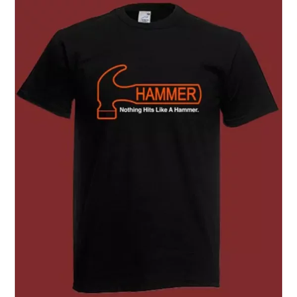 Hammer Bowling Men's Black T-Shirt-image