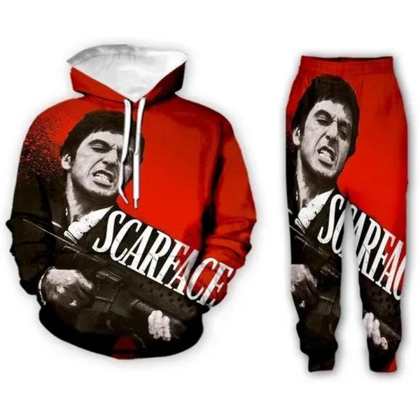 Movie Scarface Hoodie Jogger Set