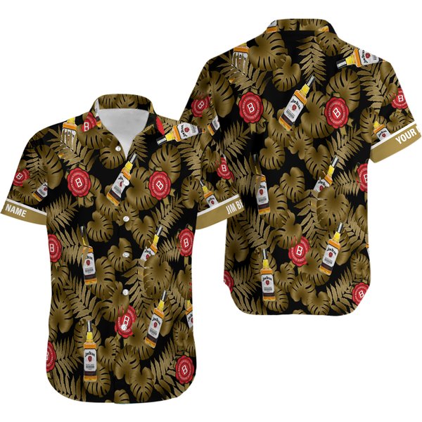 Personalized Jim Beam Hawaiian Shirt, Whisky Hawaiian Shirt-image