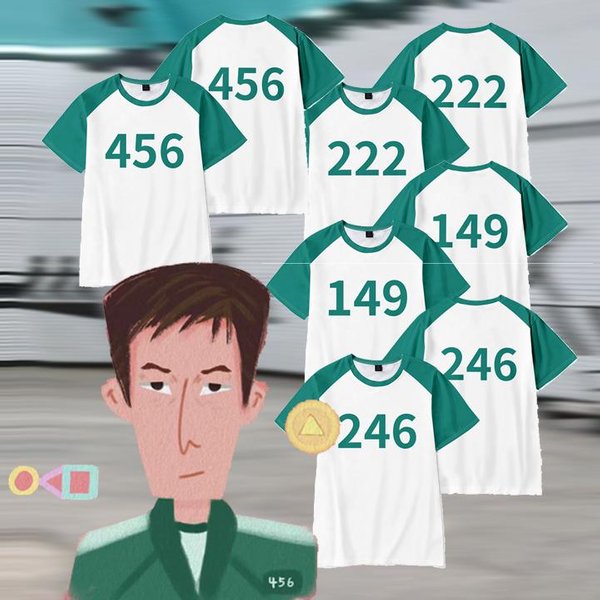 Iconic Player Number T-Shirts Custom Game Shirt Player Number 456 3D Tshirt-image
