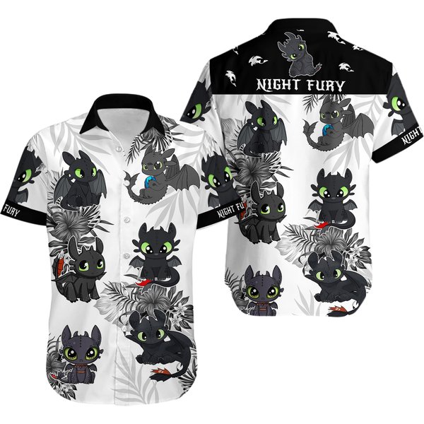Toothless Night Fury Shirt, Toothless Hawaiian Shirt, How To Train Your Dragon Shirt And Shorts-image