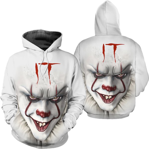 Horror Movie 3d Print Hoodies Pullover Sweatshirt Set Halloween Streetwear - Suit02