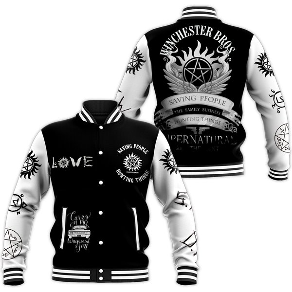 Supernatural Baseball Jacket, Dean Winchester Jacket-image