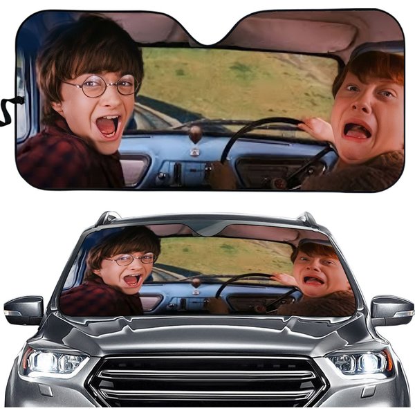 Harry Potter Car Auto Sunshade, Harry Potter Car Decor, Harry Potter Lover, Harry Potter Auto Sunshade, Car Sun Protector-image