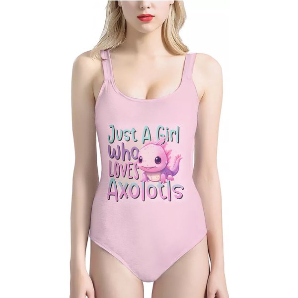 Just A Girl Who Loves Axolotls Swimsuit | One-Piece Swimsuit-image