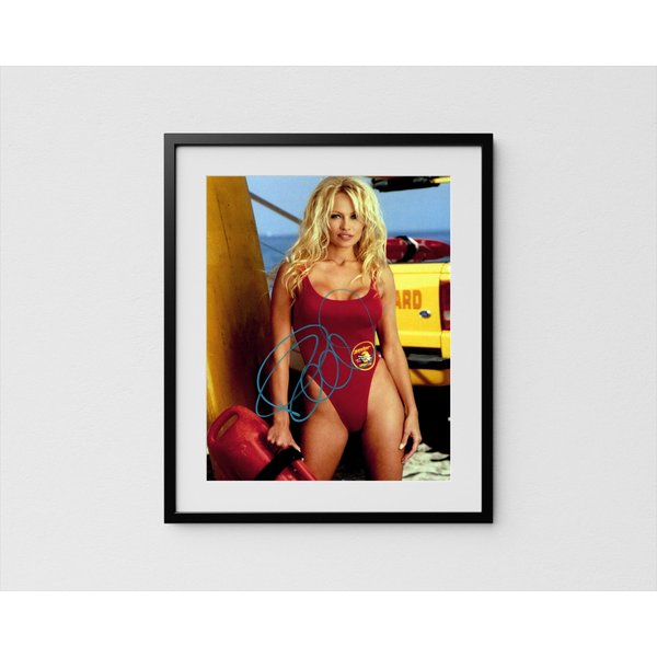 Pamela Anderson Autograph Baywatch Signed Premium Matte Vertical Posters-image