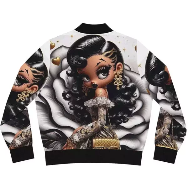Betty Boop Women's Bomber Jacket (Aop)-image
