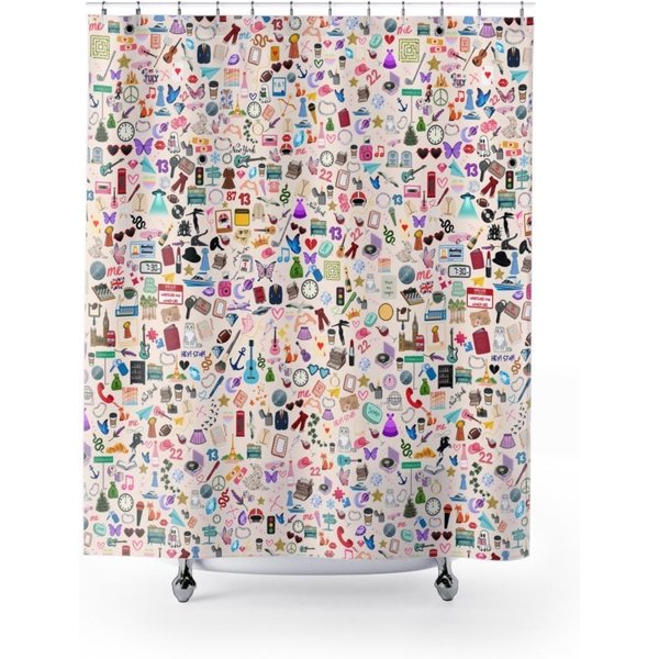Tay Themed Gifts Girlie Shower Curtains Swift Teen Girl Bathroom Pop Music