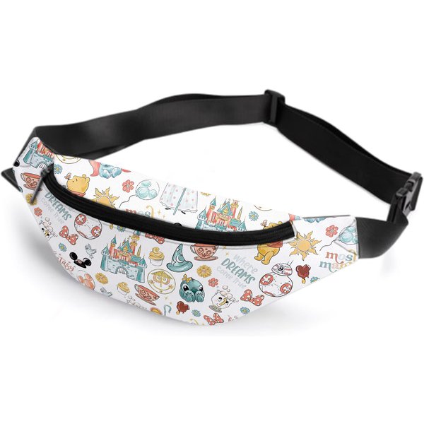 New! Jumbo Iconic Fanny Pack/ Theme Park Fanny Pack