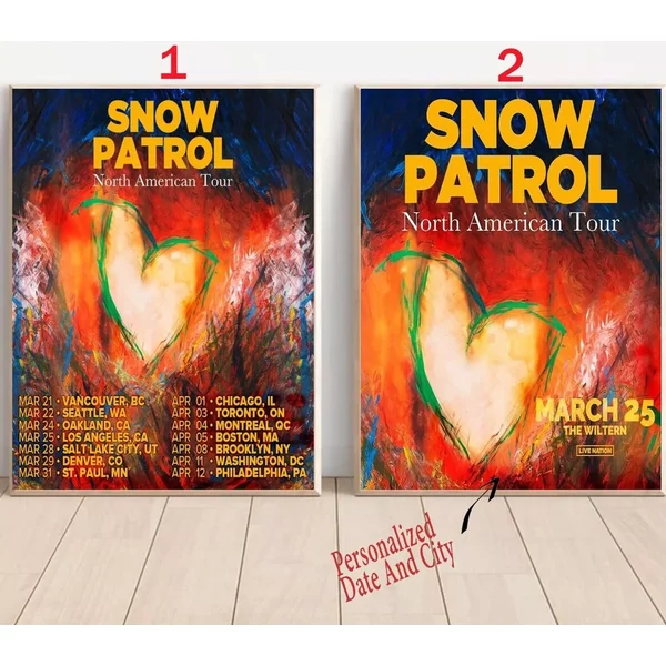 Custom Snow Patrol Announce 2025 North American Tour Poster-image