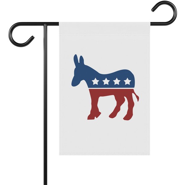 Democrat Donkey Garden Flag, Proud Democrat Flag-image