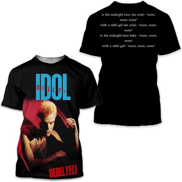 Billy Idol Music 3D Tshirt-image