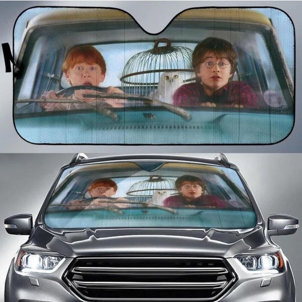 Harry Potter Funny Driving Car Auto Sun Shade Auto Accessories, Car Windshield Sunshade, Car Accessories-image