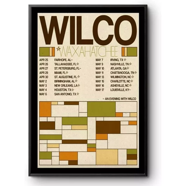 Poster Wilco And Waxahatchee American South Tour 2025 Limited-image