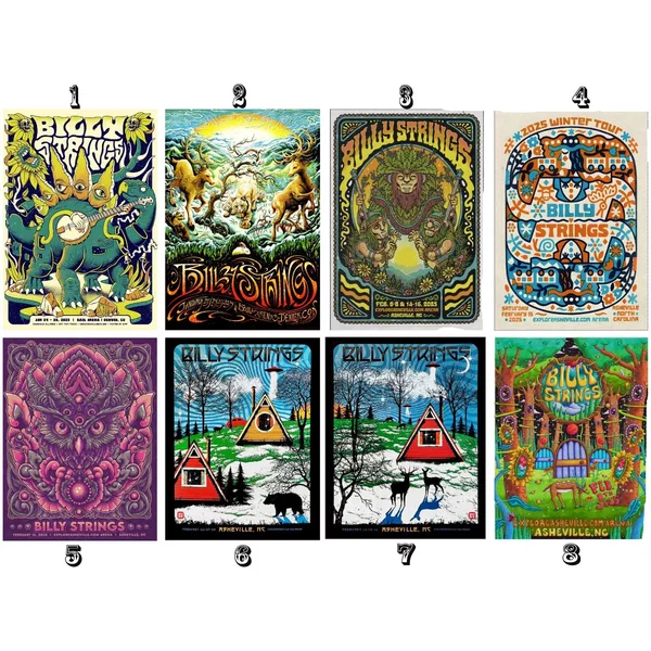 Poster Billy Strings Feb 14-16 2025 Arena Asheville, Nc Tour, Gift For Fans-image