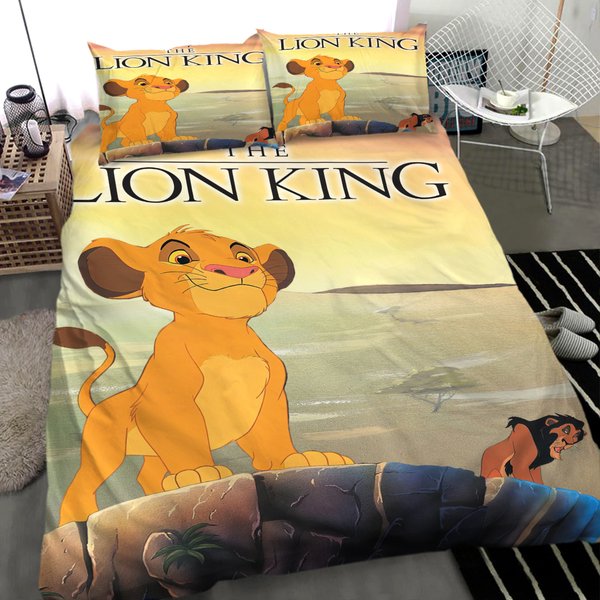 3D Printed Lion King Bedding Duvet Cover Set, Bedding Set-image