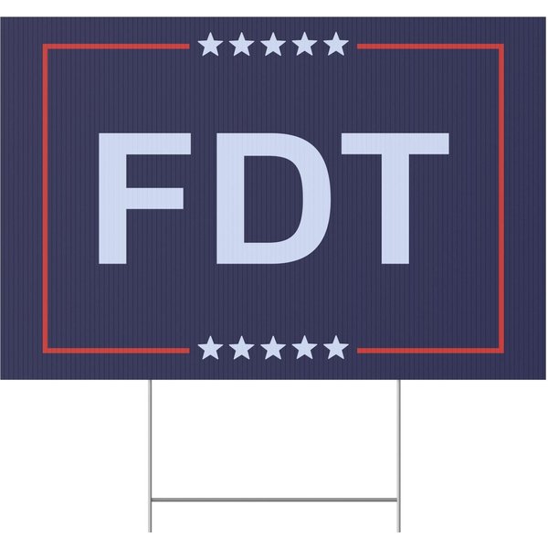 Fdt (F Donald Trump) Yard Sign Subtle Fdt Sign-image