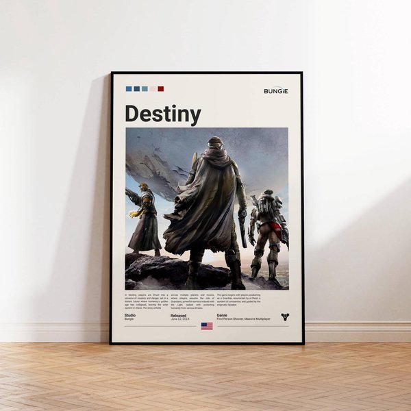 Destiny Poster, Video Game Poster, Gift For Destiny Fan, Gamer Gift, Video Game Room Decor-image