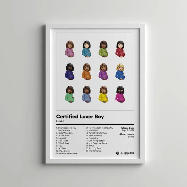 Drake - Certified Lover Boy Album Cover Poster-image