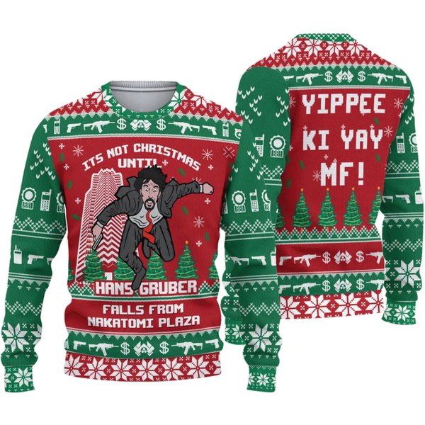 New Die Hard Action Movie Jw Ugly Premium 3D Ugly Sweater Christmas Gift Best-image