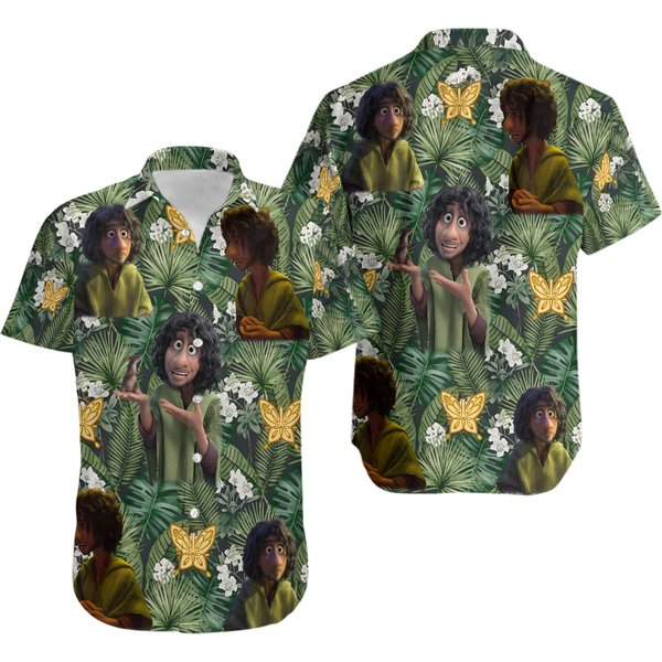 We Don't Talk About Bruno Floral And Leaves Hawaiian Shirt-image